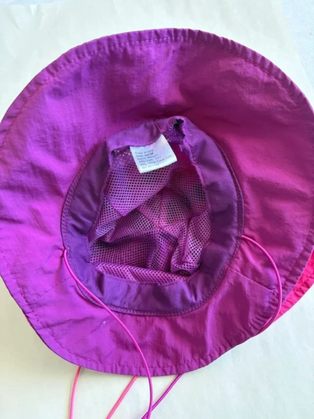 Two kids sun hats with adjustable straps
